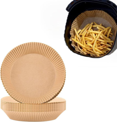 100 PCS Disposable Air Fryer Liners - Parchment Paper Sheets for Air Fryer Basket, Round Baking Accessories