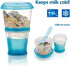 Pogah Cereal On The Go, Cup Container Breakfast Drink Milk Cups Portable Yogurt and Travel To-Go Food Containers
