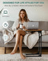 C-Shaped Side Table for Couch - Small Coffee Stand Sofa Tray Desk with Metal Frame and Waterproof Scratch Resistant
