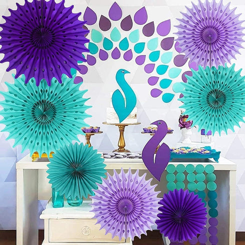 Mermaid Birthday Party Decorations Teal Purple / Wonderland Frozen Party Supplies / Under The Sea Decorations