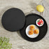 River (8.2inch, Round Wood Serving Tray, Solid Wooden Decorative Tray Non-Slip Tea Coffee Table Tray Snack Plate Food