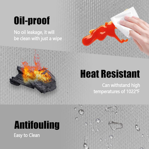 Heat Resistant Mat for Air Fryer, Deep Fryer, Oven, Gray 15x18in Hot Pads for Kitchen Counter, Coffee Machine