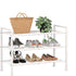 3-Tier Closet Metal Shoe Rack, Sturdy Floor-Mounted Storage Organizer for Entryway Garage Dorm Room, Easy Assembly