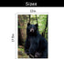 WHPCT Black Bear Garden Flag - Family Nature House Flag Banner for Patio Lawn Outdoor Home Decor, 12x18 Inch Double