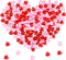 Fangoo 110 Pieces Red Pink Acrylic Heart Gems, Valentine's Day Decor Heart Rocks for DIY Crafts Engagement