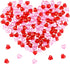 Fangoo 110 Pieces Red Pink Acrylic Heart Gems, Valentine's Day Decor Heart Rocks for DIY Crafts Engagement