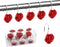 BEAVO Shower Curtain Hooks, Decorative Rustproof Resin Rose Flower Shower Hooks, Set of 12 (Red)