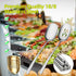 X-Large Serving Spoons Set, 12 Inch Slotted Spoon and Serving Spoon, Premium Silverware, Food-grade Stainless Steel,