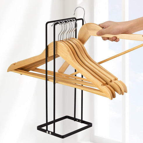 EASTTOWEST Hanger Organizer Stacker, 2 Pack Clothes Hanger Storage Rack for Closet Laundry Room