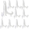 BANBERRY DESIGNS Plate Display Easels, Pack of 10, Clear 5 Inch Plate Holder Stands for Home Decoration