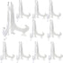 BANBERRY DESIGNS Plate Display Easels, Pack of 10, Clear 5 Inch Plate Holder Stands for Home Decoration