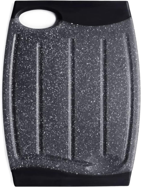 7.48" Mini Plastic Cutting Board for Kitchen, Small Non-Slip Board with Juice Grooves, Dishwasher Safe, Easy Grip