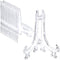 Boao 24 Pcs Plastic Easel Plate Display Stands, Holders Picture Easel for Wedding Home Decoration (4 Inch, Clear)