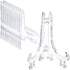 Boao 24 Pcs Plastic Easel Plate Display Stands, Holders Picture Easel for Wedding Home Decoration (4 Inch, Clear)