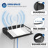 Floating Shelf for Projector Aluminum Alloy, Wifi Router Wall Mount Shelf, Cable Box Shelf for Wall Mounted TV, DVD