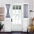 Aquazolax Transparent Sheer French Door Curtain Panel (1 Piece, 30W x 40L, Grey) - Elegant Solid Voile Rod Pocket