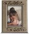 BELLA BUSTA Brother and Sister Photo Frame, Sibling Gift, Christmas Gifts for Parents - Engraved Leather Picture Frame