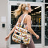Aesthetic Canvas Tote Bag for Women - with Magnetic Snap Closure & Zipper Inner Pocket Reusable Bag for Shopping