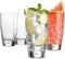 Bormioli Rocco Luna Set Of 4 Cooler Glasses, 15.25 Oz. Clear Crystal Glassware, Dishwasher Safe, Made In Italy