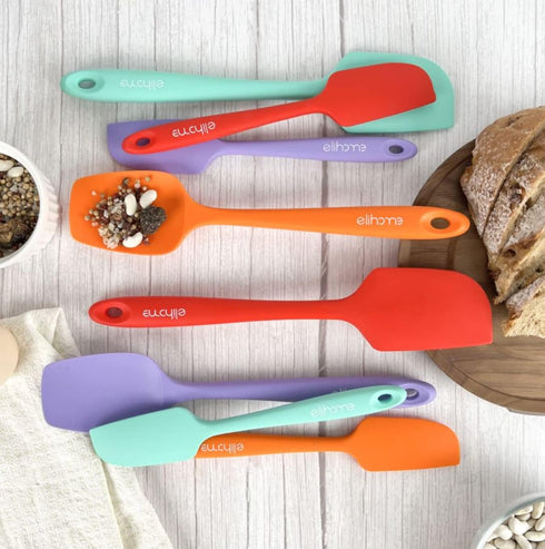 Chef Series 3 Piece Silicone Spatula Set - 600°F Heat Resistant Kitchen Scrapers for Cooking, Green