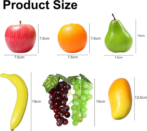 20 Pack, Pcs Fake Fruit Artificial Fruit for Decoration Party, Realistic Fake Fruits Table Centrepieces Decoration Home