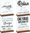 4 Pcs Inspirational Desk Decor Gifts, Positive Motivational Quotes Wooden Plaque Sign with Stand for Home Office