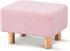 Wimarsbon Ottoman,Modern Footrest with Soft Padded Seat,Teddy Velvet Foot Stool with Wood