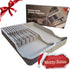 Knife Holder, In Drawer Knife Block with Expandable Cutlery Tray, Kitchen Drawer Organizer Insert for 11 Knives, Space