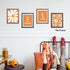 4pcs AEHIE Boho Orange Daisy Flower Wall Art Print, You Are My Sunshine Poster for Baby Girls Room Nursery, Bohemian