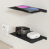 8" 2 Packs, MKO Small Floating Shelves for Wall, Metal Wall Mounted Shelf for Bathroom, Bedroom, Living Room, Kitchen