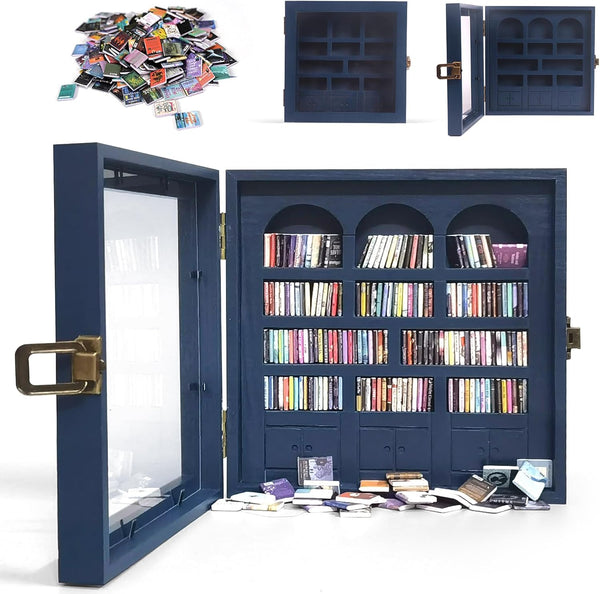 Anxiety Bookshelf Mini Books Display for Stress Relief and Fun Decor, Perfect