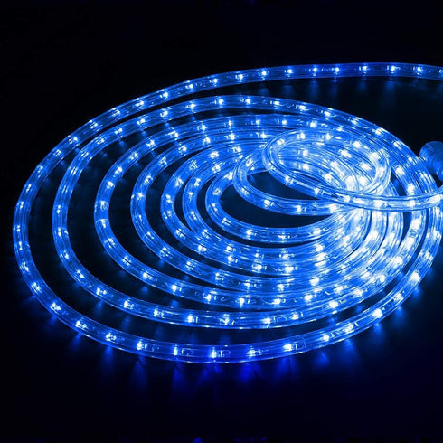 Brizled 18ft Blue Rope Lights, 216 LED Waterproof Connectable Light for Indoor/Outdoor Christmas Lighting