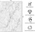 Tempered Glass Cutting Board, 10"x14" for Kitchen, Dishwasher Safe with Rubber Feet, Scratch, Heat, Shatterproof, Marble