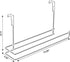 Basicwise Hanging Paper Towel Holder Over-The-Cabinet Door Organizer Rack Space-Saving Kitchen and Under-Sink Storage