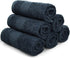 Cleanbear Extra Soft Wash Cloths Set, 6-Pack 13 x 13 Inches, Highly Absorbent Facecloths in Dark Gray