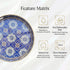13 INCH Zosenley Round Decorative Tray, Plastic with Handles, Modern Vanity and Serving for Ottoman, Coffee Table