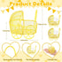 Threehoney 12 Pcs Baby Shower Mini Carriage Decoration Yellow Bee Color Metal Wired Fillable Candy Stroller Baby Shower