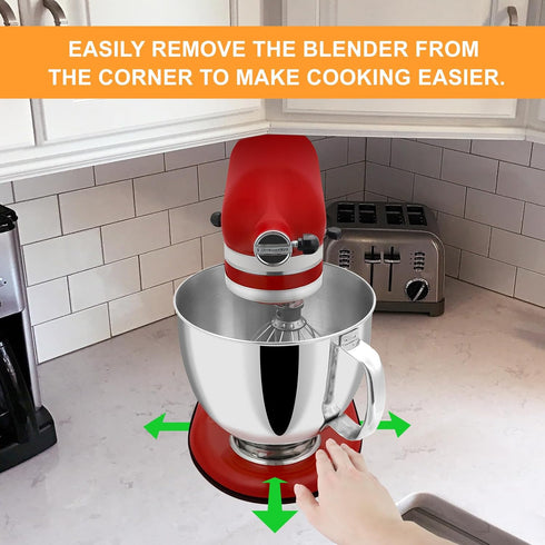 Acrylic Sliding Mat for Kitchenaid Mixer 5-8 QT, Convenient Kitchen Appliance Slider Mat for Stand Mixer Accessories