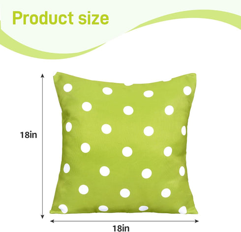 Poise3EHome Outdoor Throw Pillow Covers Set of 2, Waterproof Decorative Pillow Covers for Couch, 18X18 Inches, Green