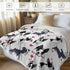 BlessLiving Boston Terrier & Frenchie Dog Plush Blanket, Cute Puppy Dog Cozy Fleece Throw for Kids, Girls & Women -