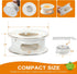 KAYCROWN Ceramic Teapot Warmer with Tealight Holder, Heater for Coffee, Milk, Tea, Candle Warmer (White)