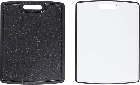Dexas PolyDuO Reversible Cutting Board, Midnight Granite and White, 8.5 x 11 Inches