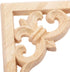 MUXSAM 4Pcs Wood Carved Appliques Onlays - Unpainted Wooden Corner Carvings for Wall Door Mirror Cabinet Decor,