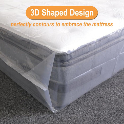 Heavy-Duty Waterproof Mattress Bag for Moving, 39-Inch by 96-Inch, Puncture-Resistant Recyclable Plastic Cover