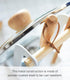 Yamazaki Home Ladle & Lid Rest - Kitchen Utensil Organizer Stand for Cooking, Steel + Wood, White