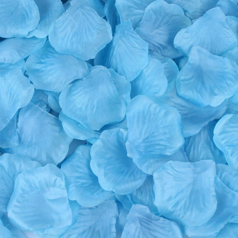 1000 Pcs Artificial Silk Rose Petals, Light Blue Decoration for Wedding Party