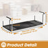 PowerKing 10lbs 7.67'' Expandable Under Cabinet Shelf, Adjustable Length Under Shelf Storage with Thick Clips Capacity