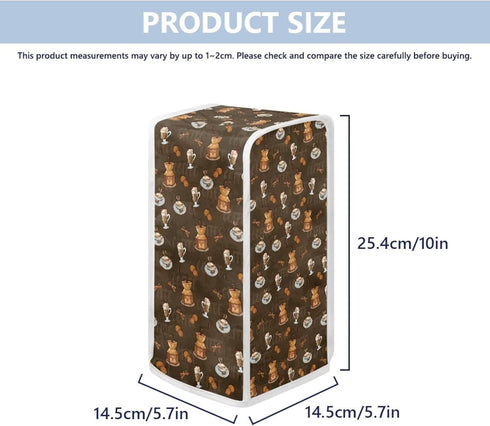 Can Opener Cover for Kitchen - Coffee Print Dust and Stain Protection for Most Electric Automatic Can Openers