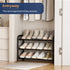 3 Closet, Closet, ENJOYBASICS Expandable Shoe Rack, Tier Adjustable Shoe Organizer Shelf for Black Metal Free Standing