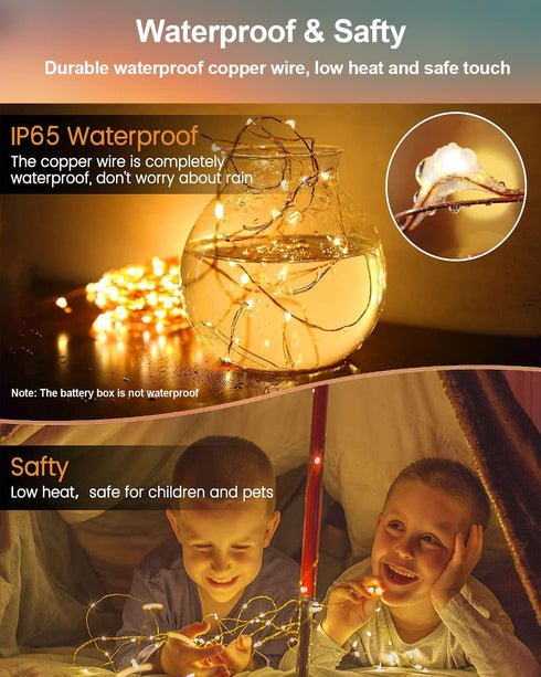 HOBAYS 20 Pack 3.3ft 20 Fairy Lights Battery Operated, LED Mini String Lights Twinkle Lights Copper Wire Firefly Starry
